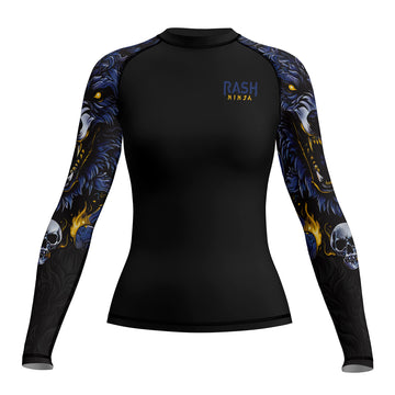 Rashninja Wolf Snow Hunt Women's Long Sleeve Rash Guard


