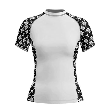 Rashninja Camouflage White Fusion Women's Short Sleeve Rash Guard