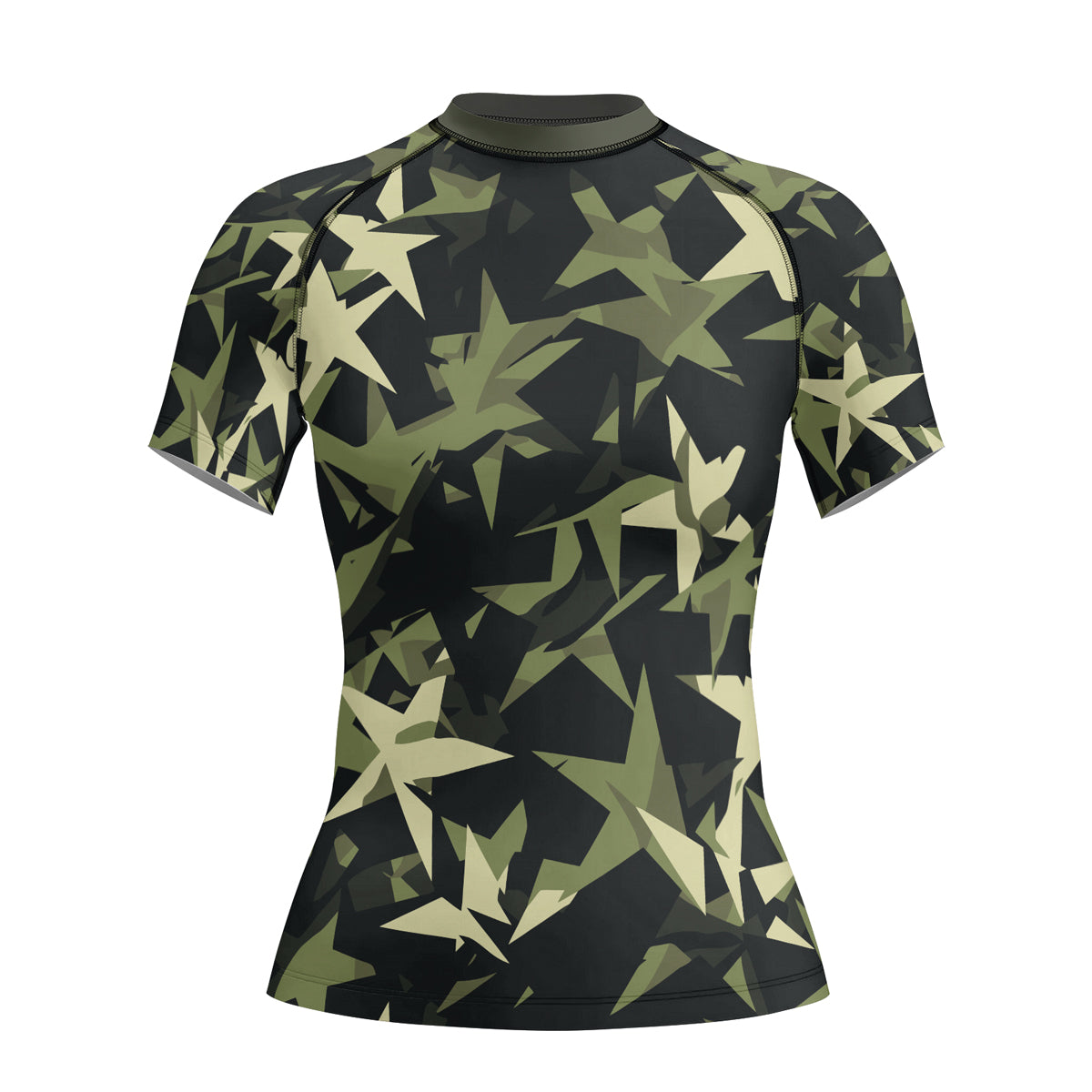 Rashninja Camouflage Star Mirage Women's Short Sleeve Rash Guard