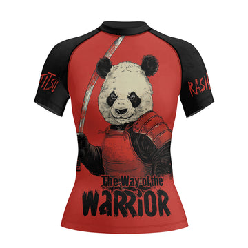 Rashninja Panda the Way of the Warrior Mastery Women's Short Sleeve Rash Guard