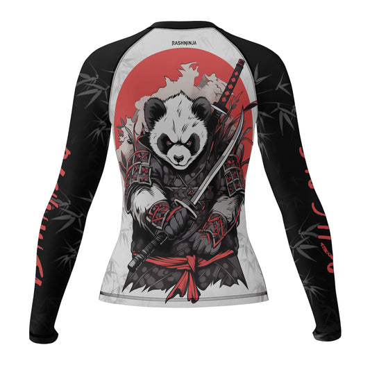 Rashninja Panda Samurai Blade Women's Long Sleeve Rash Guard