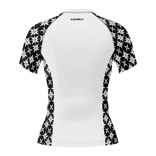 Rashninja Camouflage White Fusion Women's Short Sleeve Rash Guard