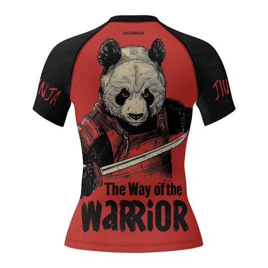 Rashninja Panda the Way of the Warrior Mastery Women's Short Sleeve Rash Guard