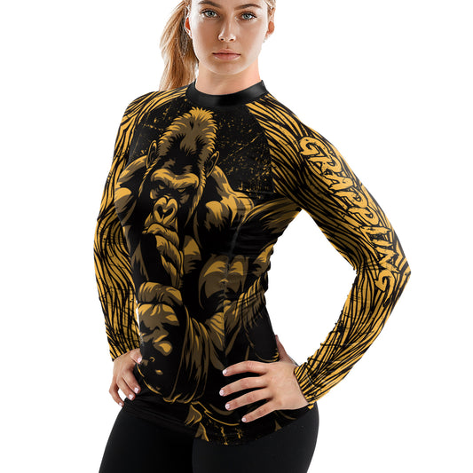 Rashninja Gorilla Jungle King Women's Long Sleeve Rash Guard