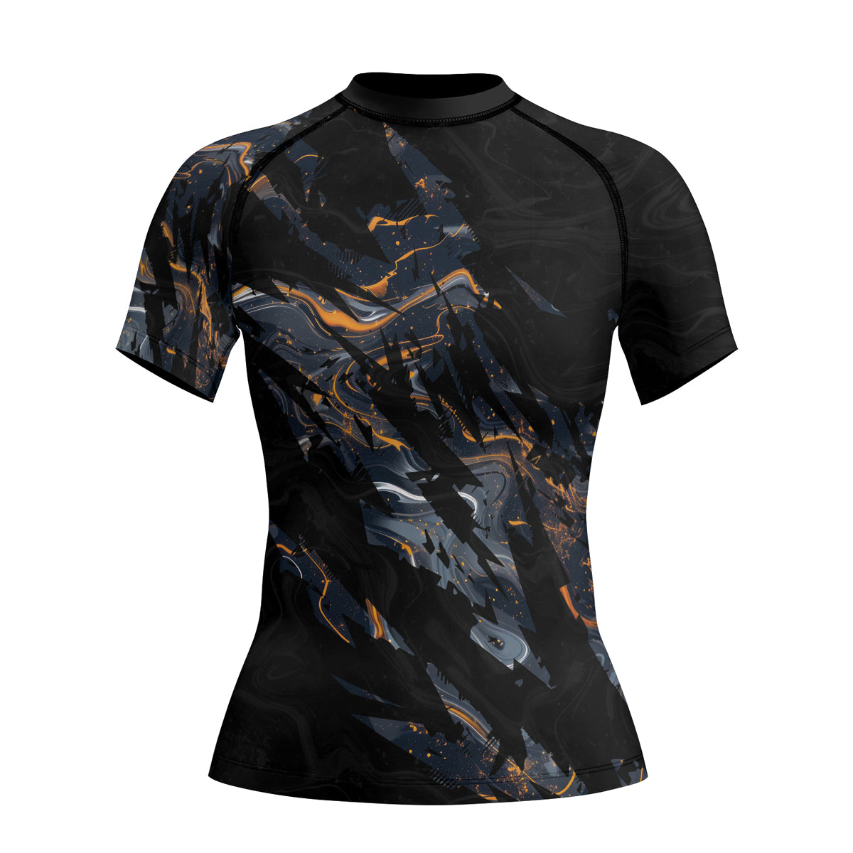 Rashninja Cyber Storm Marble Women's Short Sleeve Rash Guard