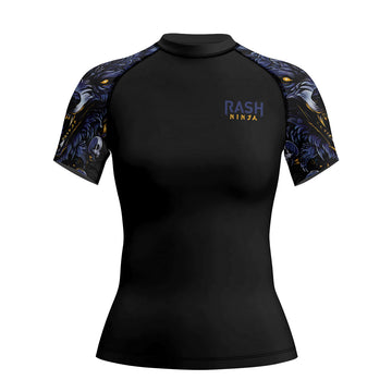 Rashninja Wolf Snow Hunt Women's Short Sleeve Rash Guard

