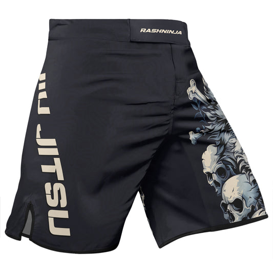 Rashninja Wolf Midnight Roar Men's Fight Shorts

