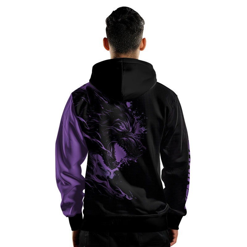 Rashninja Snarling Wolf AOP Hoodie | Wolf Hoodies For Men | Hoodie Bjj