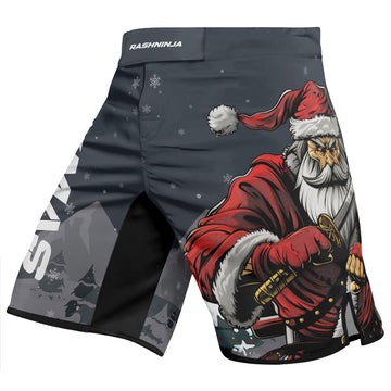 Rashninja Christmas Katana Santa Men's Fight Shorts