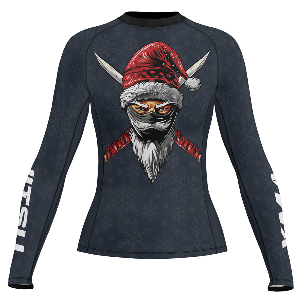 Rashninja Christmas Ninja XMAS Women's Long Sleeve Rash Guard