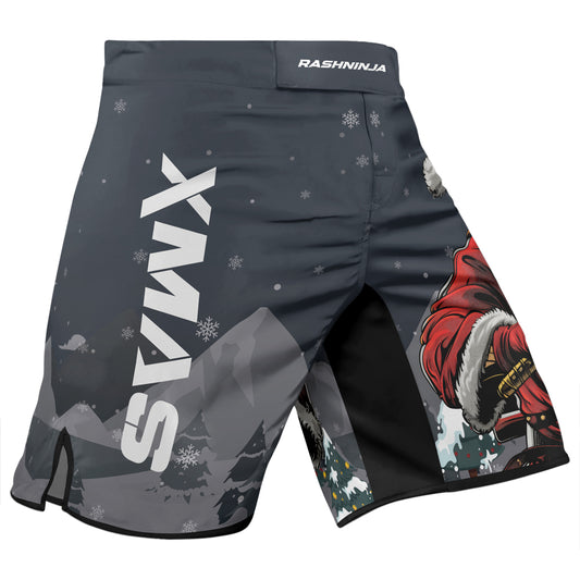 Rashninja Christmas Katana Santa Men's Fight Shorts