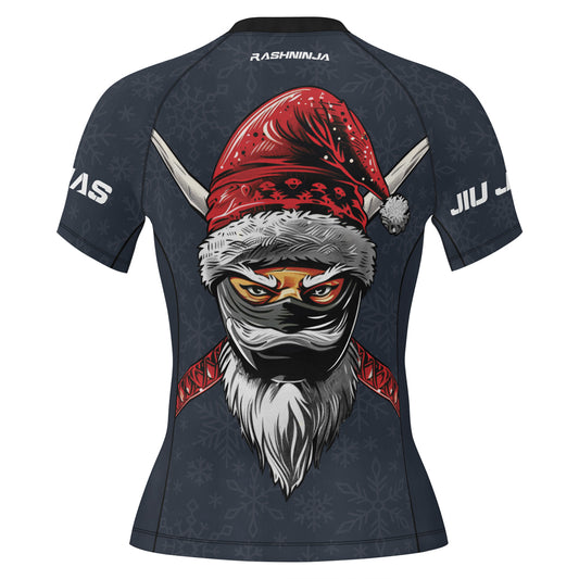 Rashninja Christmas Ninja XMAS Women's Short Sleeve Rash Guard