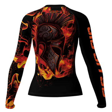 Rashninja Spartan Flame Helm Women's Long Sleeve Rash Guard