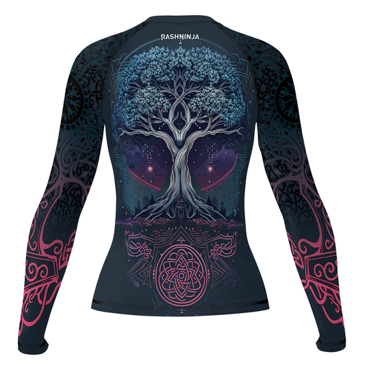 Rashninja Yggdrasil's Eternal Night Women's Long Sleeve Rash Guard