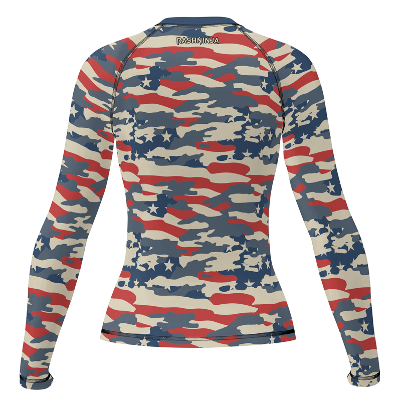 Rashninja American Camouflage Women's Long Sleeve Rash Guard