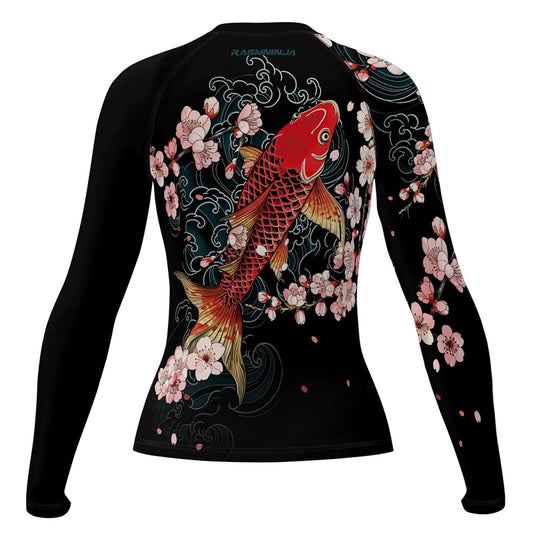 Rashninja Koi and Sakura Women's Long Sleeve Rash Guard