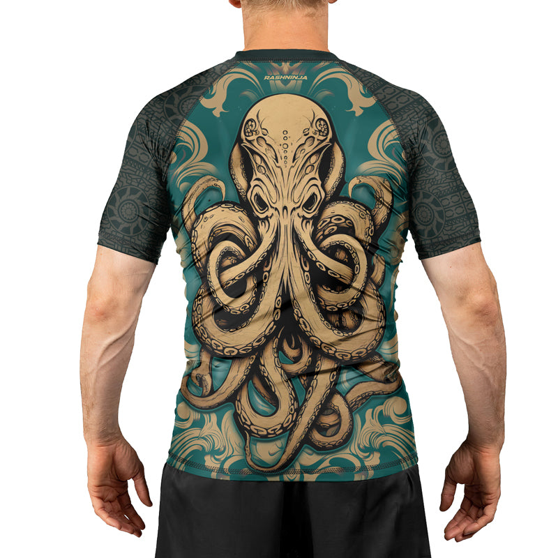 Rashninja Octopus Dominion Men's Short Sleeve Rash Guard | Rash Guard