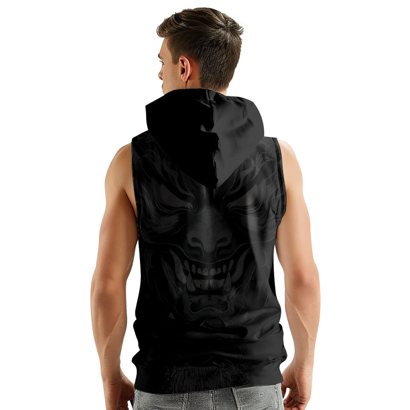 Rashninja Oni Fury Sleeveless Hoodie | Muay Thai Sleeveless Hoodie