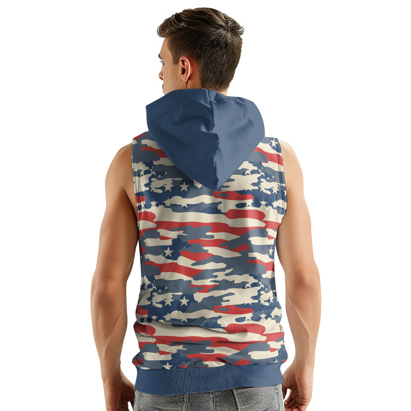 Rashninja American Camouflage Sleeveless Hoodie |MMA Sleeveless Hoodie