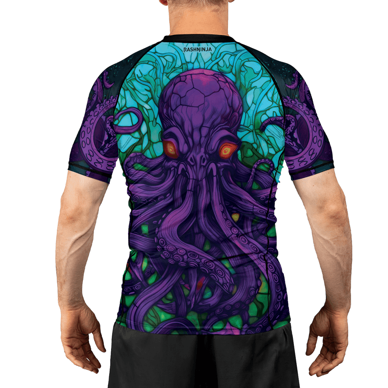 Rashninja Eldritch Entity Cthulhu Men's Short Sleeve Rash Guard - Rashninja LLC