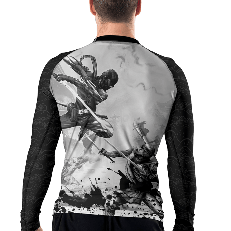 Rashninja Ninja Warfare Men's Long Sleeve Rash Guard - Rashninja LLC