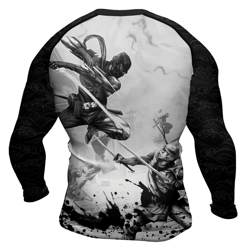 Rashninja Ninja Warfare Men's Long Sleeve Rash Guard - Rashninja LLC