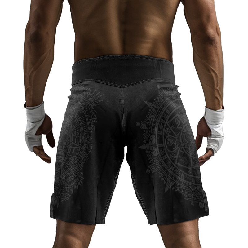 Rashninja Aztec Sun Stone Ranked Men's Fight Shorts