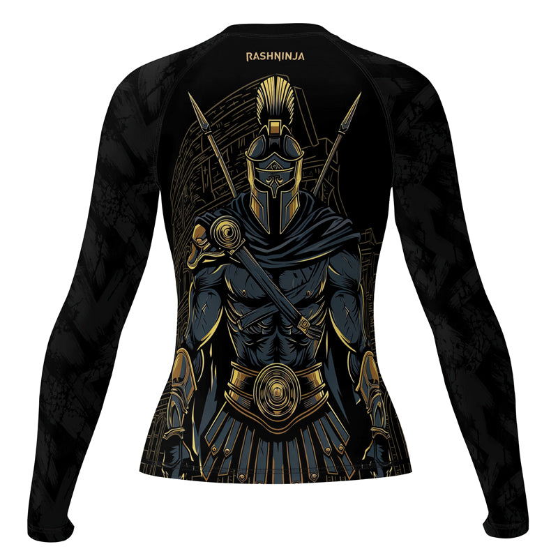 Rashninja Spartan Golden Helm Women's Long Sleeve Rash Guard