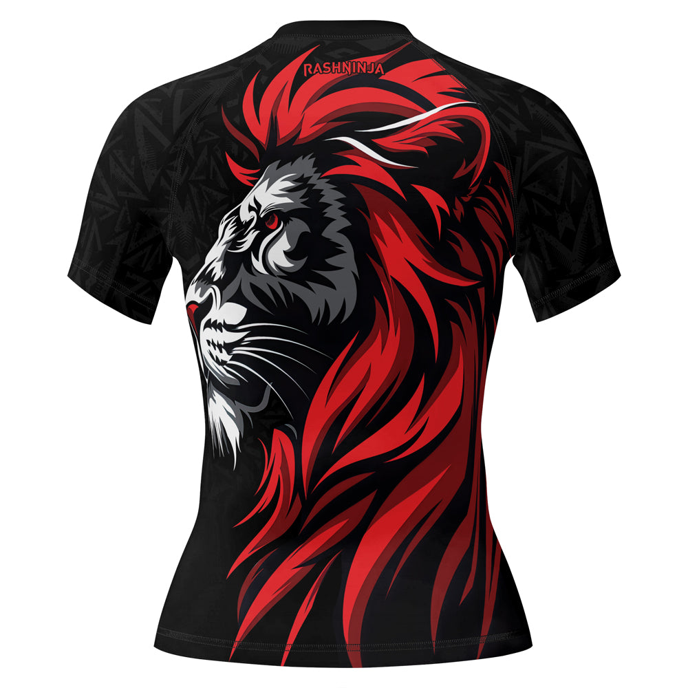 Rashninja Spartan Red Shield Women's Short Sleeve Rash Guard