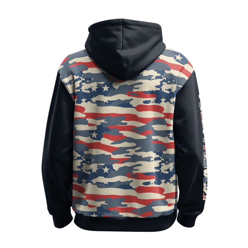 Rashninja American Camouflage AOP Hoodie | American Flag Hoodies