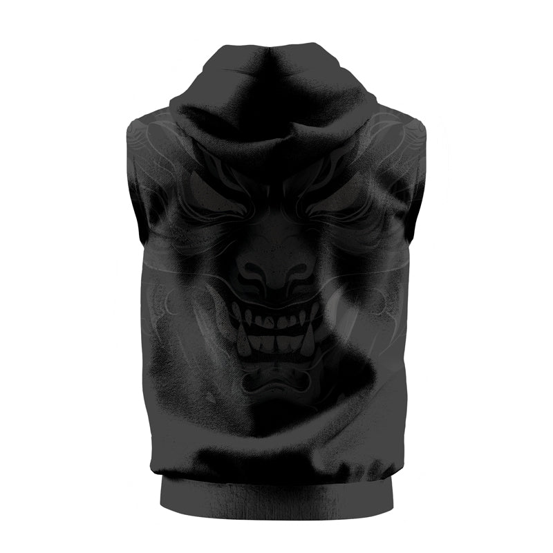 Rashninja Oni Fury Sleeveless Hoodie | Muay Thai Sleeveless Hoodie