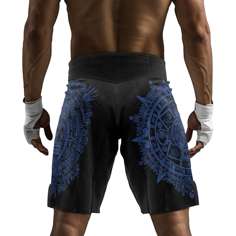 Rashninja Aztec Sun Stone Ranked Men's Fight Shorts