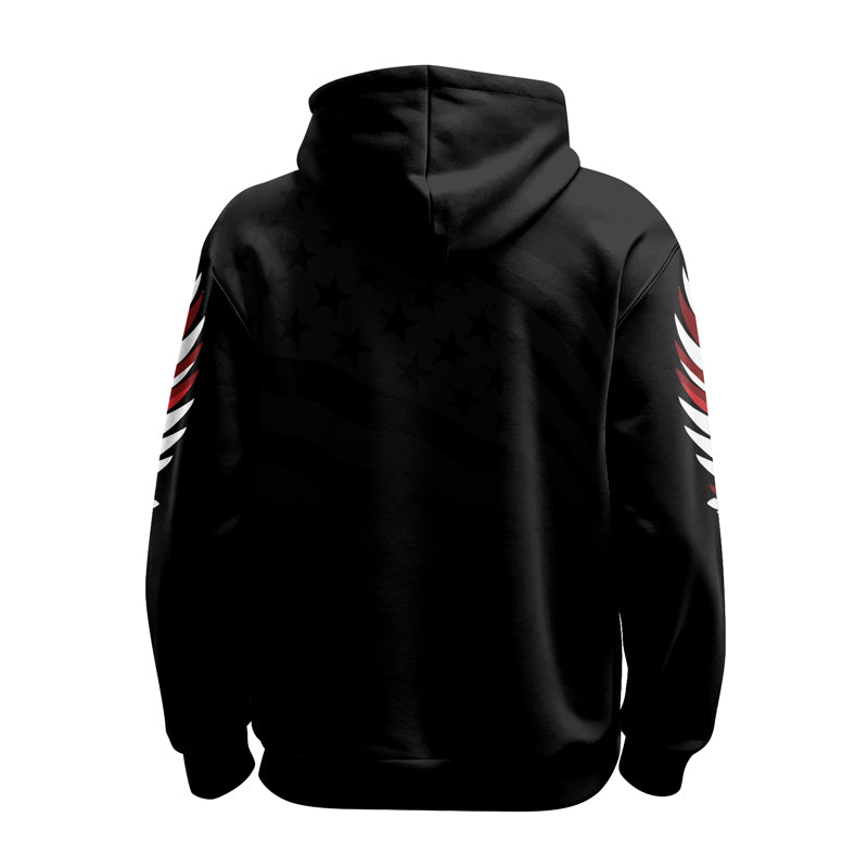 Rashninja American Eagle Head AOP Hoodie | American Flag Hoodies