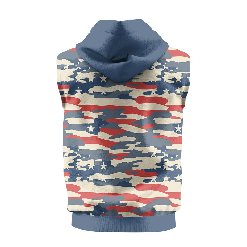 Rashninja American Camouflage Sleeveless Hoodie |MMA Sleeveless Hoodie