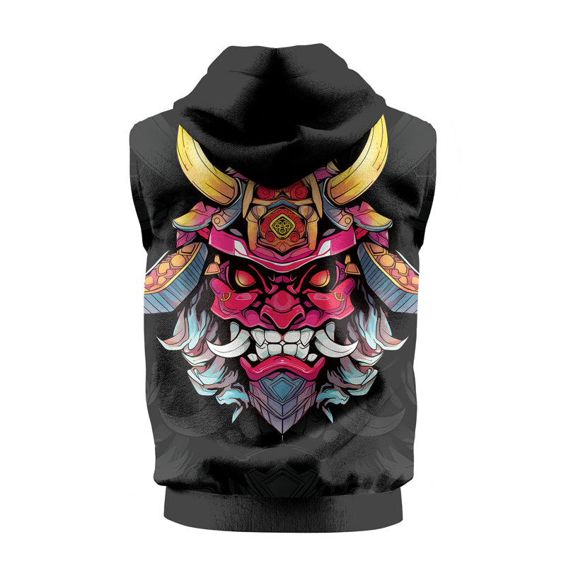 Rashninja Fear the Oni Sleeveless Hoodie | Muay Thai Sleeveless Hoodie