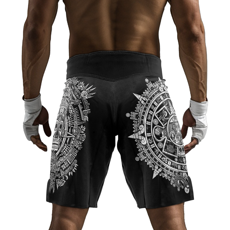 Rashninja Aztec Sun Stone Ranked Men's Fight Shorts