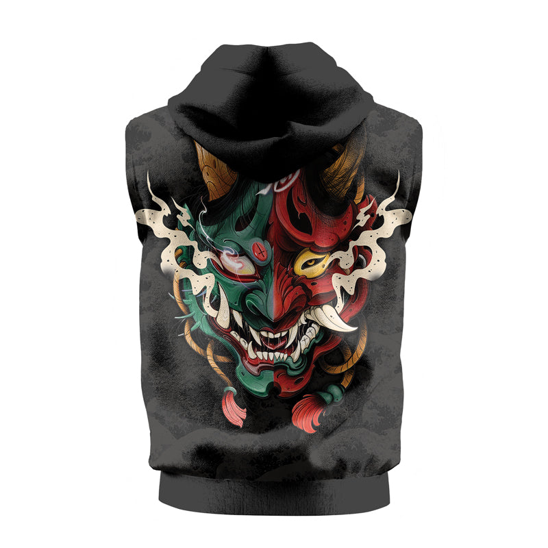 Rashninja Summoning Oni Sleeveless Hoodie | MMA Sleeveless Hoodie