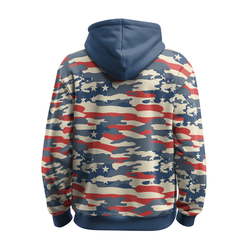 Rashninja American Camouflage AOP Hoodie | American Flag Hoodies