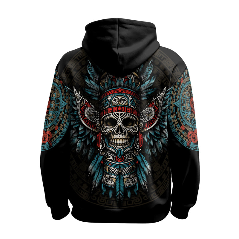 Rashninja Aztec High Chief Skull AOP Hoodie