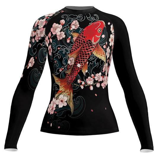 Rashninja Koi and Sakura Women's Long Sleeve Rash Guard