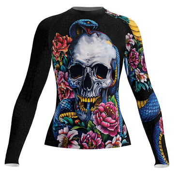 Rashninja Snake Dark Bloom Women's Long Sleeve Rash Guard