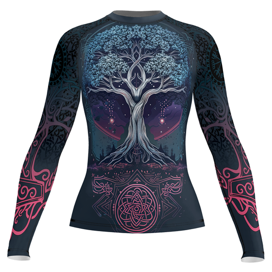 Rashninja Yggdrasil's Eternal Night Women's Long Sleeve Rash Guard