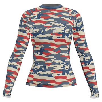 Rashninja American Camouflage Women's Long Sleeve Rash Guard