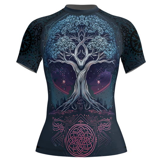 Rashninja Yggdrasil's Eternal Night Women's Short Sleeve Rash Guard