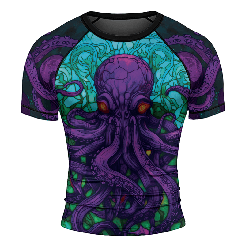 Rashninja Eldritch Entity Cthulhu Men's Short Sleeve Rash Guard - Rashninja LLC