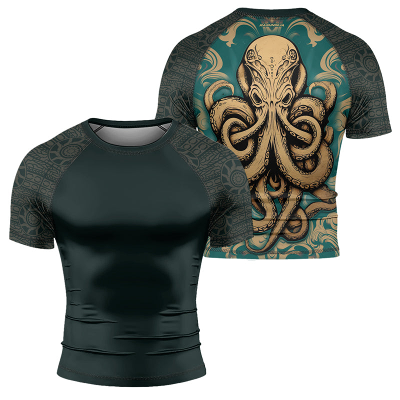 Rashninja Octopus Dominion Men's Short Sleeve Rash Guard | Rash Guard