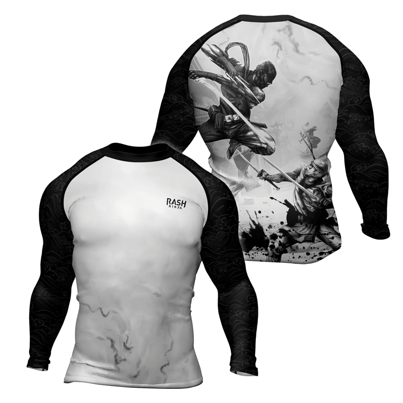 Rashninja Ninja Warfare Men's Long Sleeve Rash Guard - Rashninja LLC