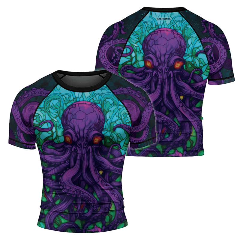 Rashninja Eldritch Entity Cthulhu Men's Short Sleeve Rash Guard - Rashninja LLC