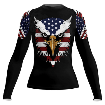 Rashninja American Eagle Head Women's Long Sleeve Rash Guard