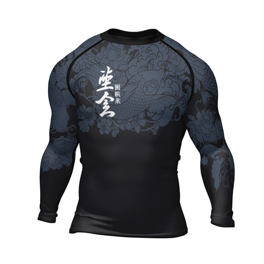 Rashninja Dark Wave Koi Men's Long Sleeve Rash Guard